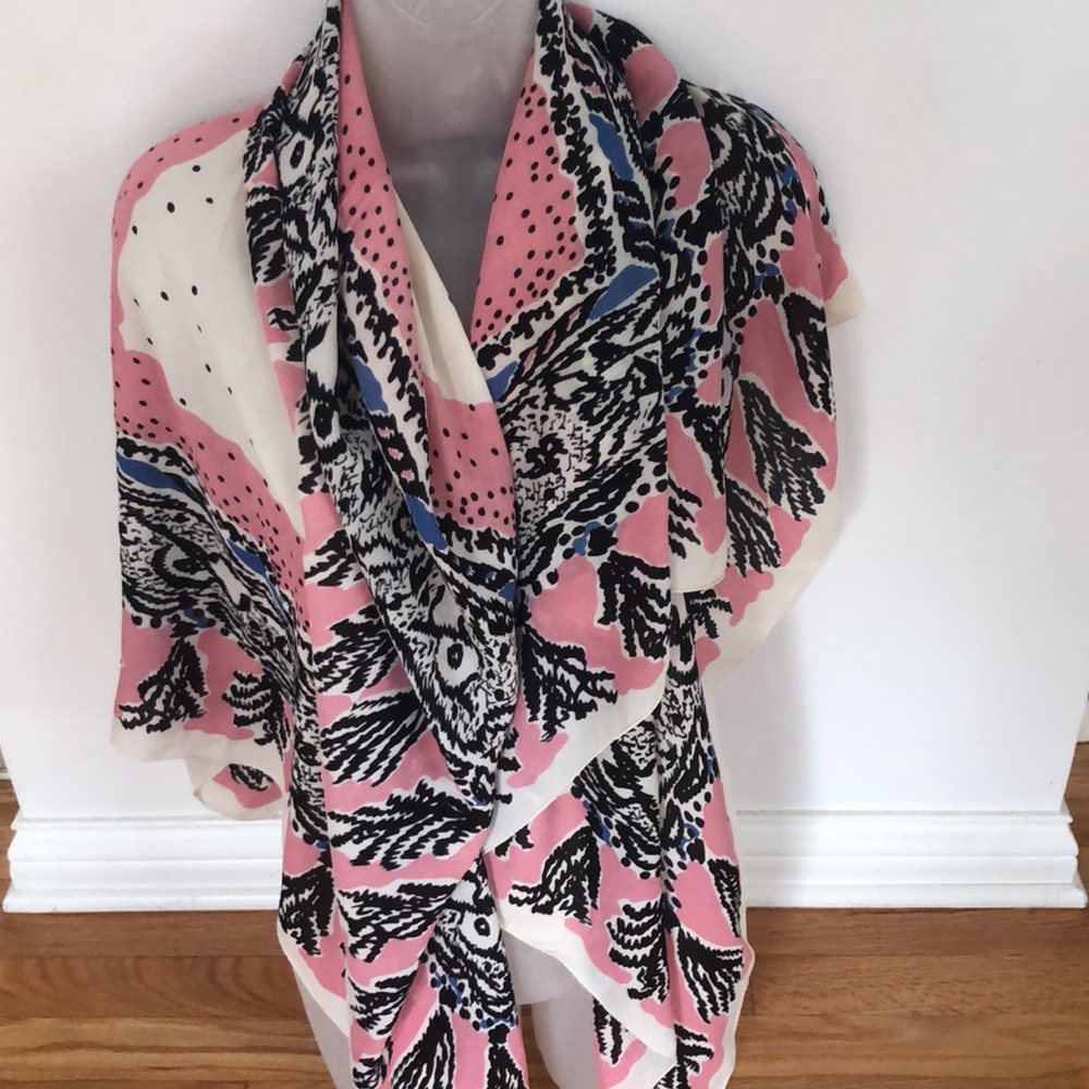 Wesley Simpson Art Work Vintage Large Scarf Conversation Piece